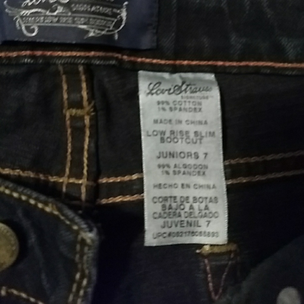 Dark blue jeans